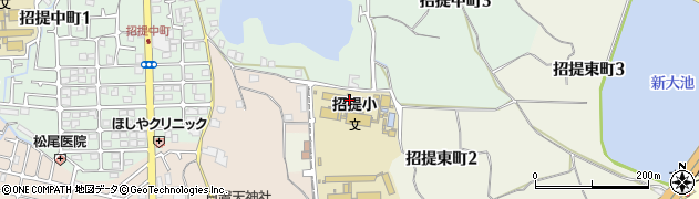 枚方市立招提小学校周辺の地図