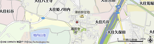 京都府京田辺市大住岡村周辺の地図