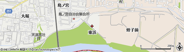 京都府城陽市枇杷庄東浜周辺の地図