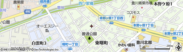 愛知県豊川市東曙町164周辺の地図