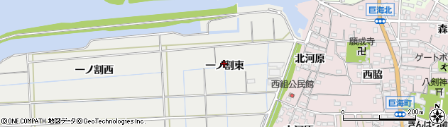 愛知県西尾市中根町（一ノ割東）周辺の地図