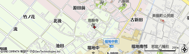 愛知県西尾市上道目記町（上市場）周辺の地図