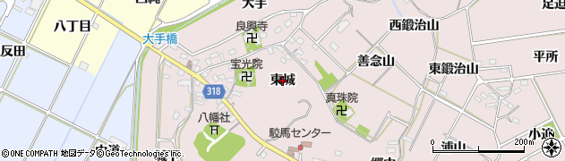 愛知県西尾市吉良町駮馬（東城）周辺の地図