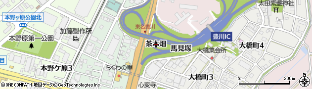 愛知県豊川市麻生田町（茶木畑）周辺の地図