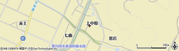 愛知県豊橋市石巻萩平町（上中原）周辺の地図