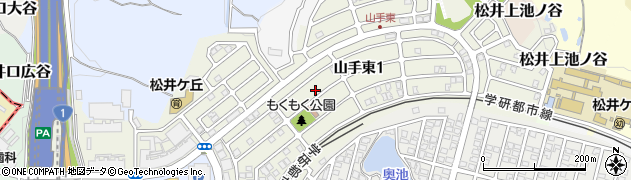 京都府京田辺市山手東周辺の地図