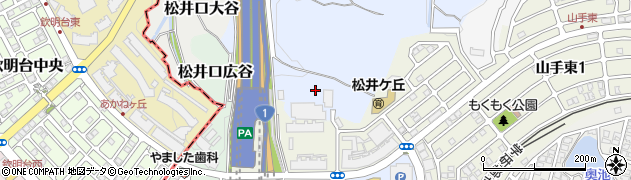 京都府京田辺市松井口仲谷周辺の地図