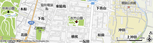 水竹公園周辺の地図