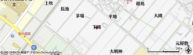愛知県西尾市十郎島町（下縄）周辺の地図