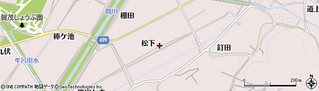 愛知県豊橋市石巻西川町（松下）周辺の地図