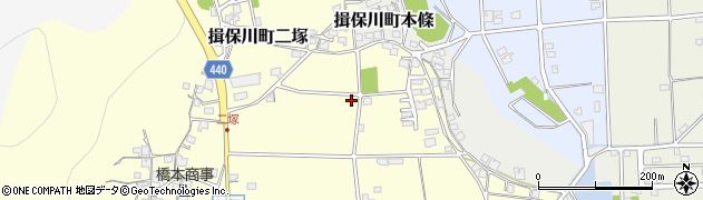 兵庫県たつの市揖保川町二塚301周辺の地図