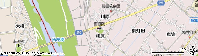 愛知県豊橋市賀茂町（柳原）周辺の地図