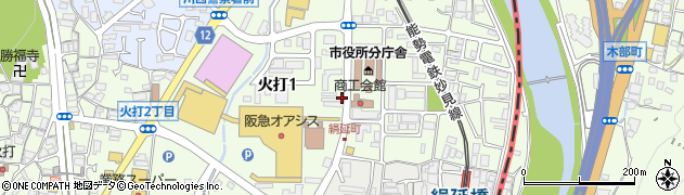 日の丸ハイヤー株式会社　能勢口営業所周辺の地図