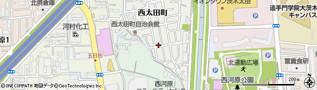 大阪府茨木市西太田町7周辺の地図