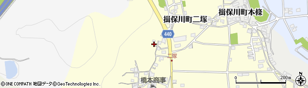 兵庫県たつの市揖保川町二塚146周辺の地図