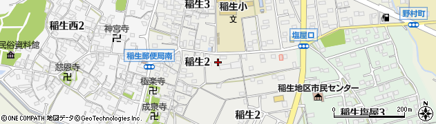 三重県鈴鹿市稲生周辺の地図