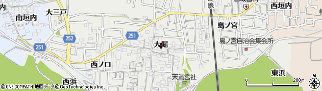 京都府城陽市枇杷庄大堀周辺の地図