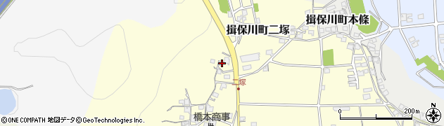 兵庫県たつの市揖保川町二塚169周辺の地図