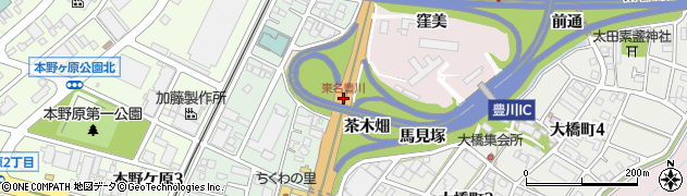 東名豊川周辺の地図