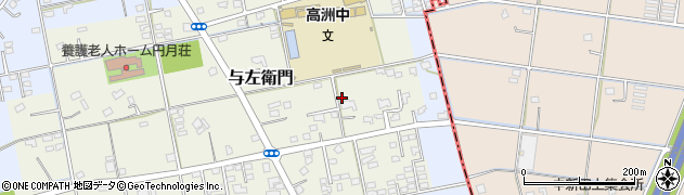 静岡県藤枝市与左衛門周辺の地図