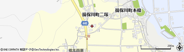 兵庫県たつの市揖保川町二塚262周辺の地図