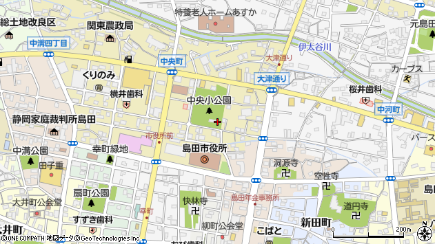 〒427-0042 静岡県島田市中央町の地図