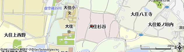 京都府京田辺市大住杉谷周辺の地図