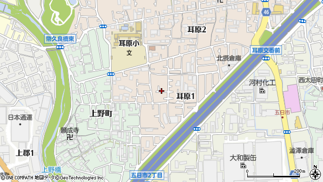 〒567-0006 大阪府茨木市耳原の地図