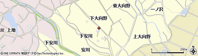 愛知県豊橋市石巻平野町（下大向野）周辺の地図