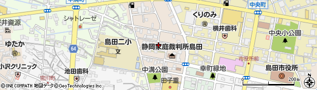 静岡県島田市中溝周辺の地図