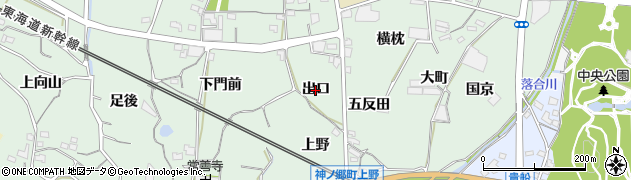 愛知県蒲郡市神ノ郷町（出口）周辺の地図
