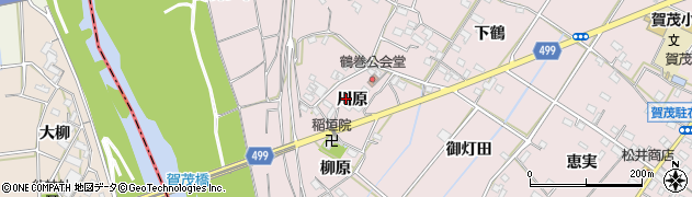 愛知県豊橋市賀茂町（川原）周辺の地図