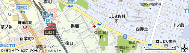 愛知県豊川市久保町社地周辺の地図