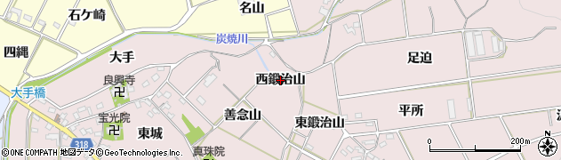愛知県西尾市吉良町駮馬（西鍛治山）周辺の地図