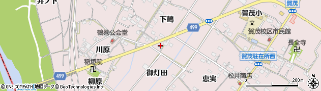愛知県豊橋市賀茂町（御灯田）周辺の地図