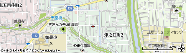 大阪府高槻市津之江町周辺の地図