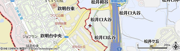 京都府京田辺市松井手水ケ谷周辺の地図