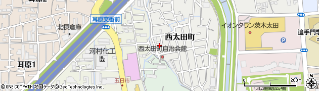 大阪府茨木市西太田町周辺の地図