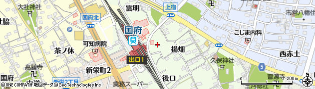 愛知県豊川市久保町葉善寺周辺の地図