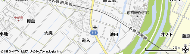 愛知県西尾市鎌谷町池田68周辺の地図