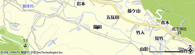 愛知県豊川市御津町金野籠田周辺の地図