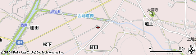 愛知県豊橋市石巻西川町（釘田）周辺の地図
