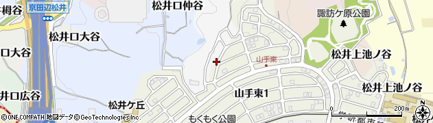 京都府京田辺市松井池ノ谷周辺の地図