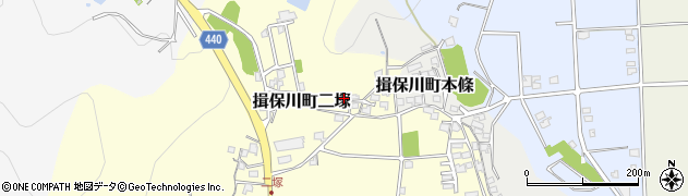 兵庫県たつの市揖保川町二塚228周辺の地図