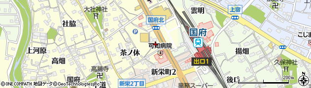 愛知県豊川市国府町（桜田）周辺の地図
