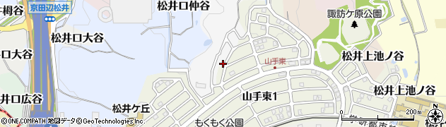 京都府京田辺市松井池ノ谷周辺の地図