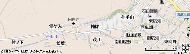 愛知県額田郡幸田町深溝仲坪周辺の地図