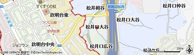京都府京田辺市松井口大谷周辺の地図