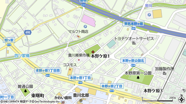 〒442-0005 愛知県豊川市本野ケ原の地図
