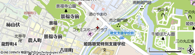兵庫県姫路市材木町周辺の地図